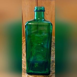 Vintage stained glass bottle